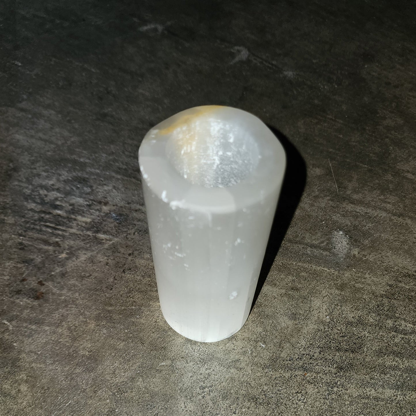 Skinny Selenite Candle Holder