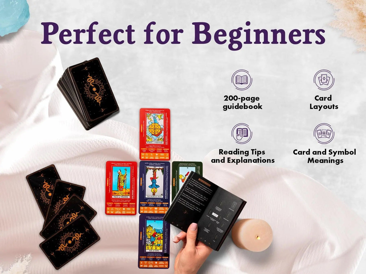 Learning Tarot Deck (200-Page Guide)