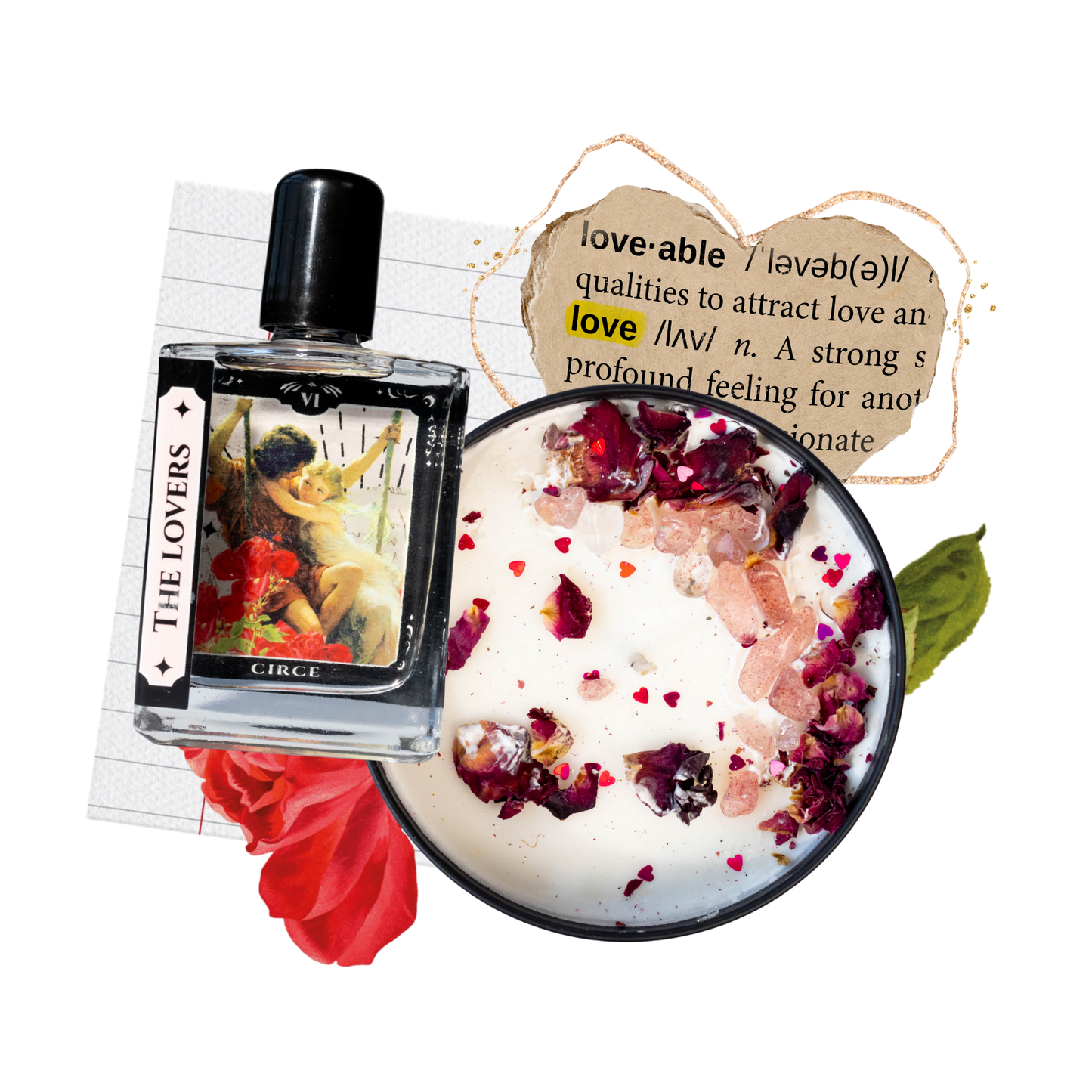 The Lovers Tarot Perfume Oil - 1.7 oz Roller | Wood, Freesia & Red Plum