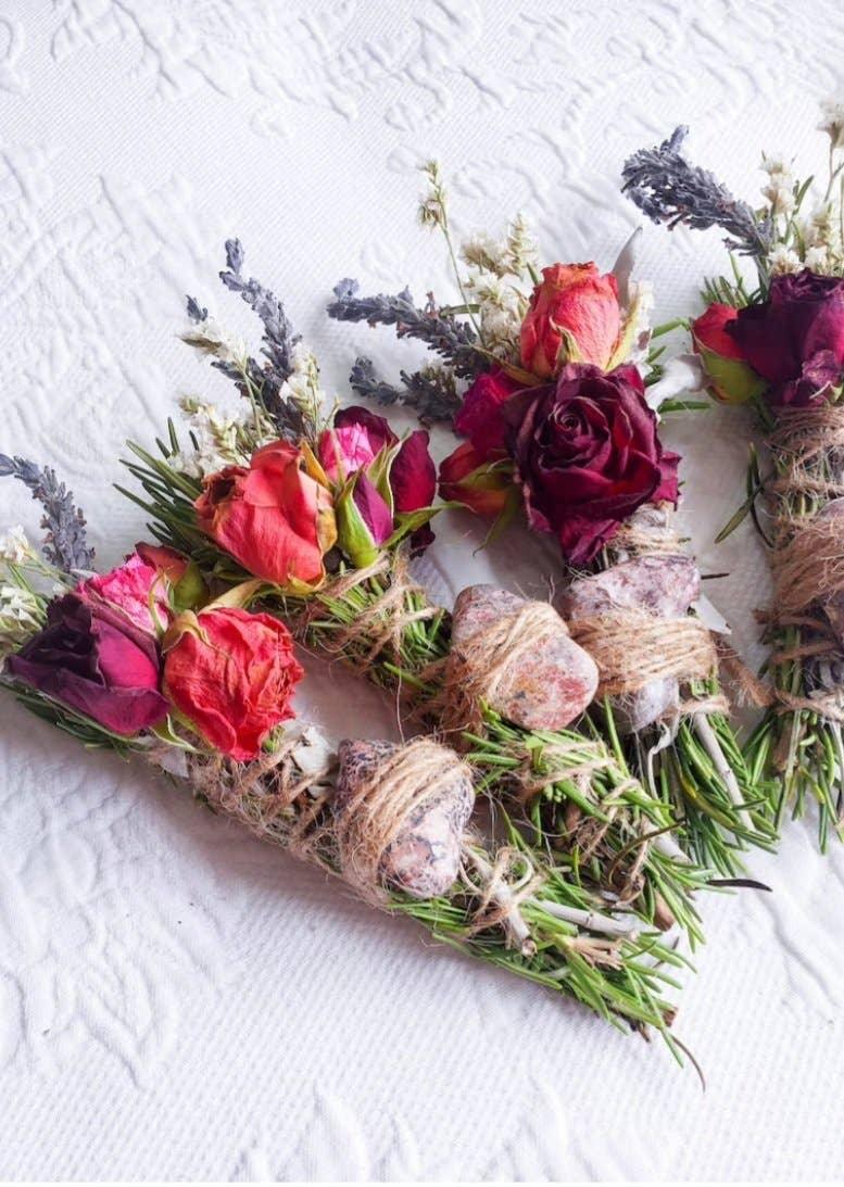 Leopard Skin Jasper - Heartfelt Protection & Vitality Smudge Stick