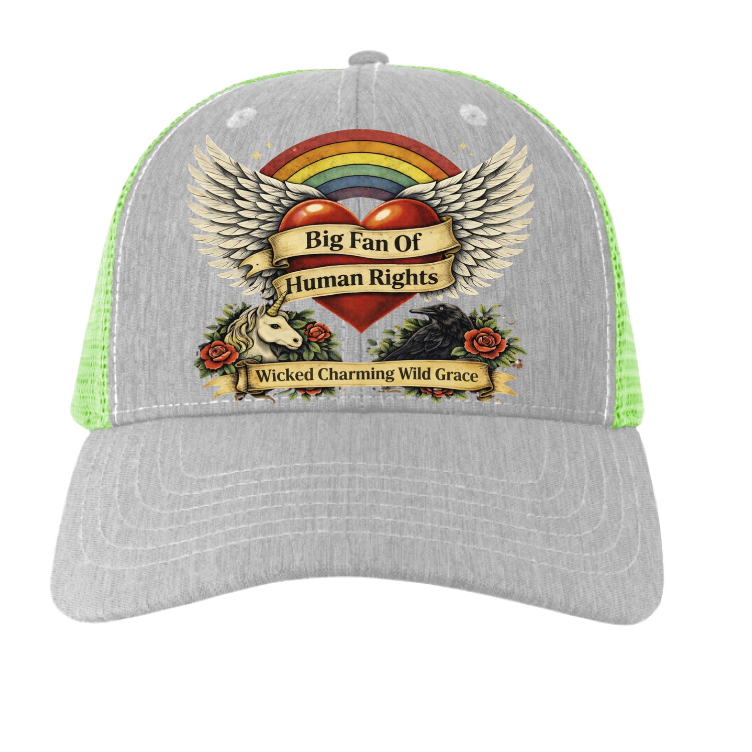 LT GRY/ NEON GRN - FRONT