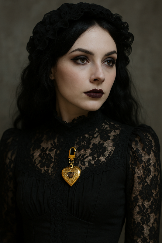 Sacred Heart Locket 18k gold plated