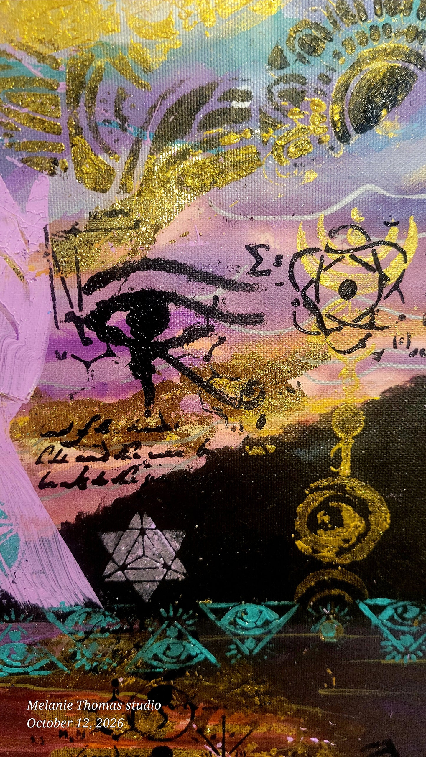 Quantum Entanglement 16x20 original acrylic painting