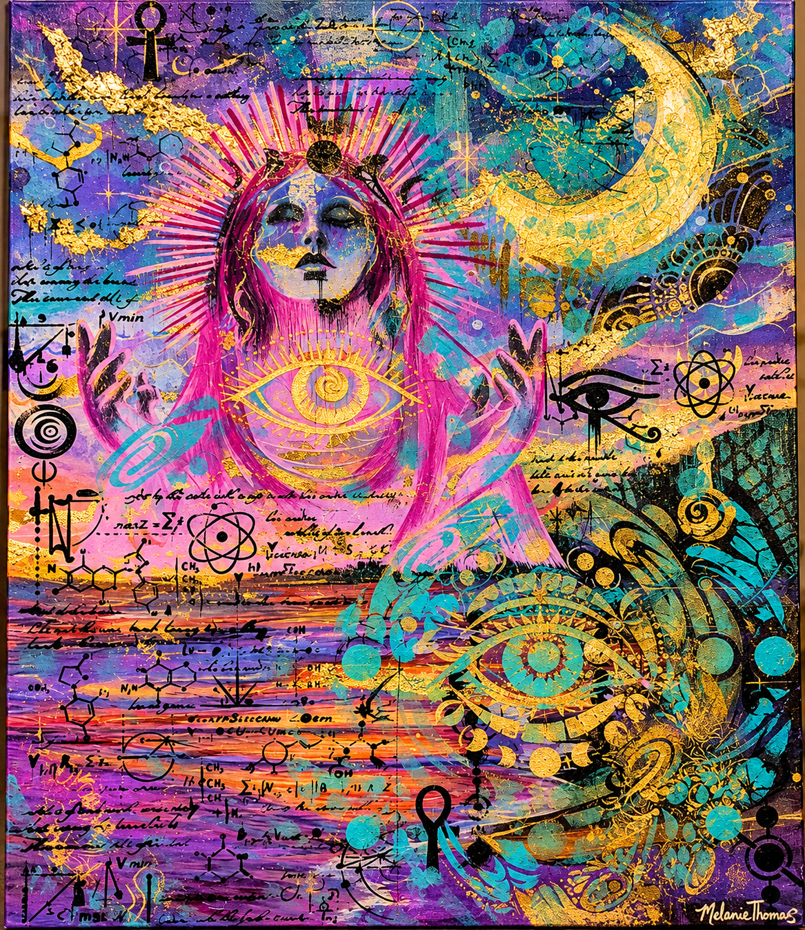 Quantum Entanglement 16x20 original acrylic painting